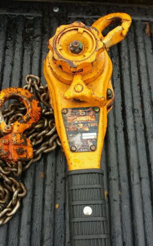 Harrington 3/4 Ton 10&#039; Lift Manual Lever Operated Chain Hoist  LB008 ~ Used