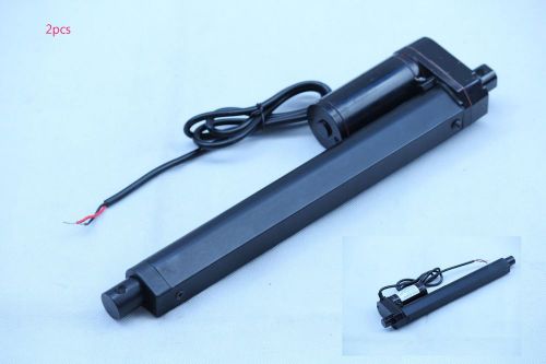 8&#034;inch Linear Actuator Stroke 2pcs Linear 225lb Max Lift Output 12-V DC black