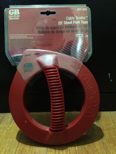 Gardner Bender EFT-21PN Cable Snake Fish Tape, 25&#039;, Steel