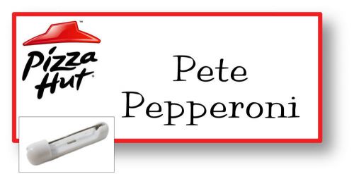 1 NAME BADGE FUNNY HALLOWEEN COSTUME PIZZA HUT PETE PEPPERONI PIN SHIPS FREE