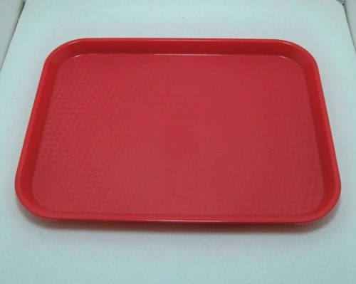 lot of 50  Cambro 10 x 14 in RED cafeteria restaurant serving trays lunch 1014FF
