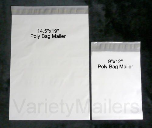 28 POLY BAG POSTAL MAILING ENVELOPE COMBO 14.5x19 &amp; 9x12 PLASTIC SHIPPING BAGS