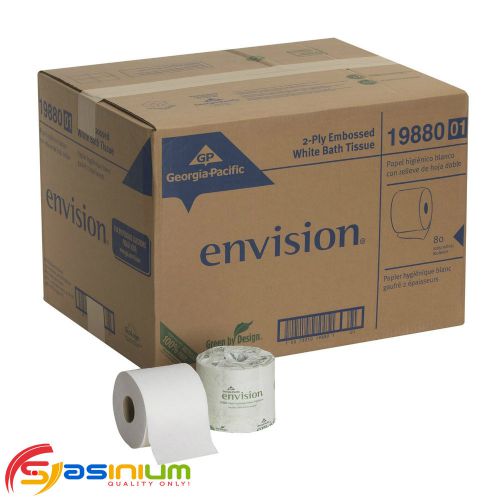 Georgia-Pacific Envision 2-Ply Embossed Bathroom Tissue 4.05&#034; x 4&#034;  Pack of 80