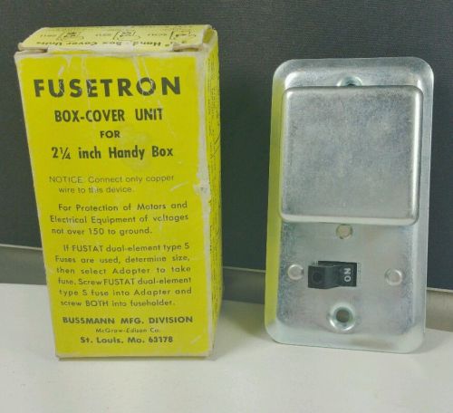 New McGraw Edison Bussmann Fusetron SSU Box Cover Fuseholder and Switch 15A 125V