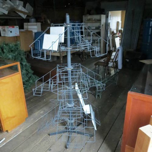 Revolving Wire Display Rack, Store Fixture  36 &#034;Pockets&#034; on 3 Tiers