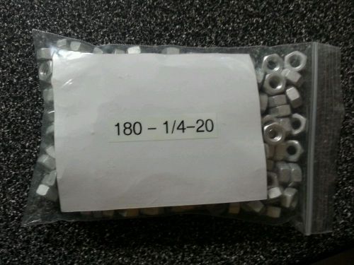 1/4-20 coarse finished hex nut aluminum pk 180 for sale