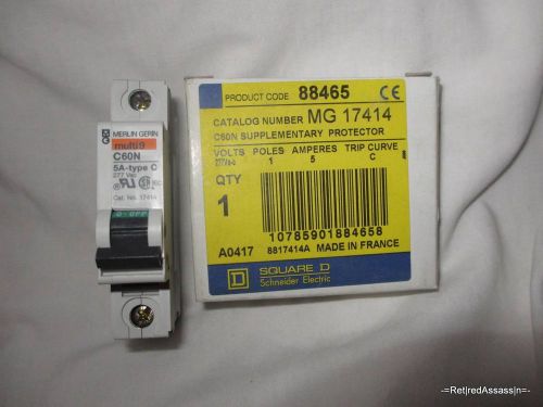 Nos mg17414 new square d mg 17414 884645 5a type c 277 vac 360n multi 9 for sale