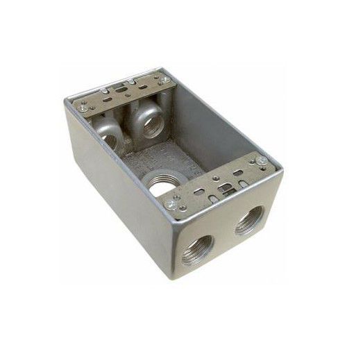 Morris products 2&#034; weatherproof boxes in gray with 0.5&#034; outlet holes for sale
