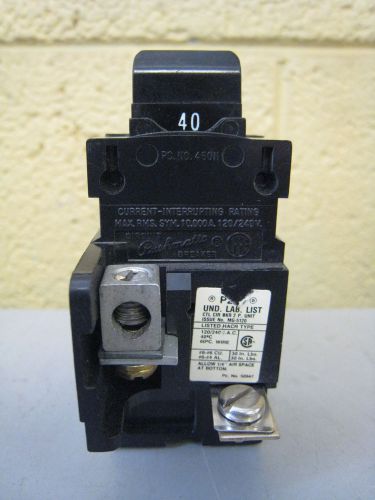 Pushmatic P240 40-Amp 2-Pole 40A 2P 120/240V Circuit Breaker Used Free Shipping