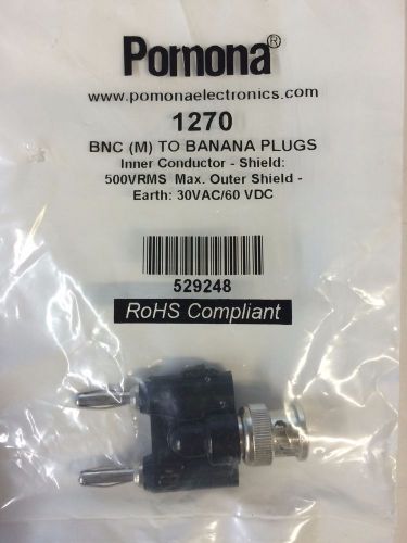 NIB Pomona 1270 BNC (M) to Banana Plugs