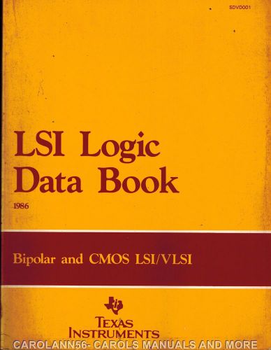 TEXAS INSTRUMENTS Data Book 1986 LSI Logic
