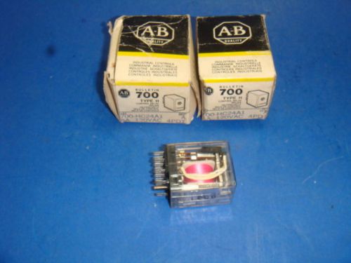 NEW ALLEN BRADLEY, LOT OF 2, CONTROL RELAY, 700-HC24A1, 5A, 120VAC, NEW IN BOX