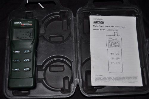 Extech RH401 Psychrometer IR Infra Red Temperature and Humidity Meter w/ Case