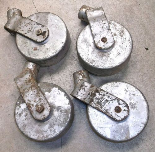 Set of 4 Steel Industrial Casters, with 6&#034; x 2&#034; Wheels