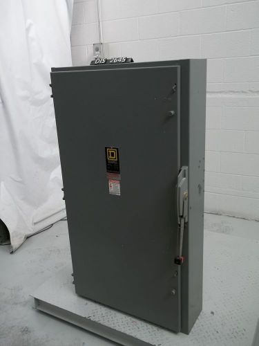 Square d 600 volt 400 amp fused disconnect (dis2645) for sale