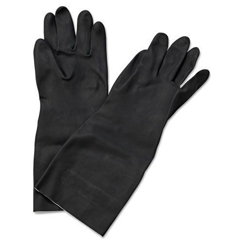 Neoprene flock-lined gloves, long-sleeved, large, black, 12 pairs for sale