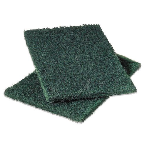 &#034;Scotch-Brite Commercial Heavy-Duty Scouring Pad, Green, 6 X 9, 12/pack&#034;