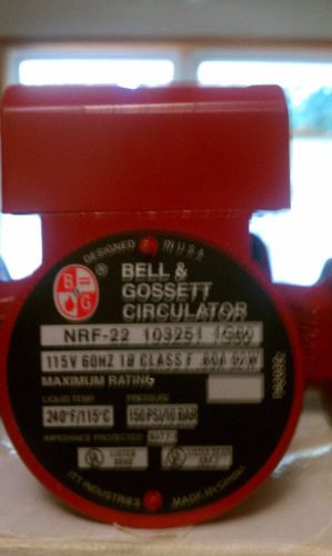 Bell &amp; Gossett RF-22 103251 Circulator Pump, Includes 3/4&#034; Flanges FREE SHIPPING