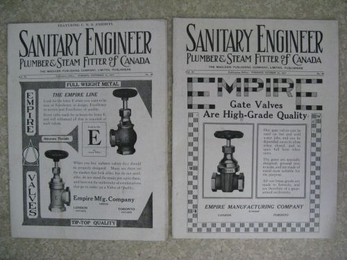 Sanitary Engineer Plumber &amp; Steam Fitter of Canada Catalog 1917 Empire Steampunk