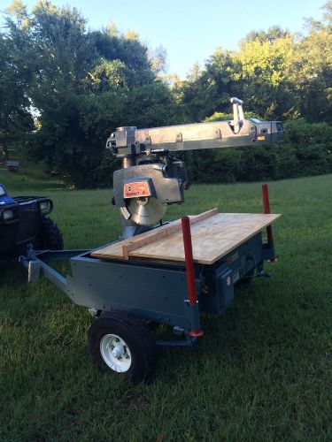 16 Inch Dewalt Radial Arm Saw andDewalt trailer