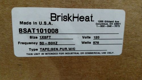Briskheat bsat101008 heating tape, controller, 0-450 deg f, 576w for sale