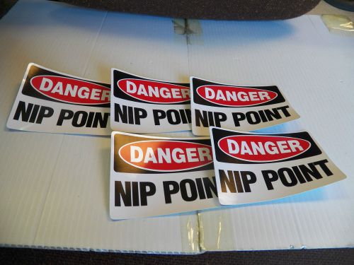 New lot of 5 no name danger nip point vinyl sticker 3 1/2&#034; x 5&#034; for sale