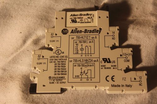 Allen bradleyrelay interface module, 700-tbr24 spst din rail relay qty 6 for sale