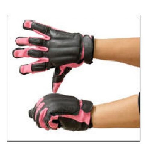 Genuine sap gloves real leather pink nylon comfortable steel shot size l for sale