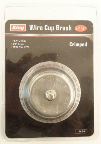 King Crimped Wire 2 1/2” Wire Cup Brush 1765-0