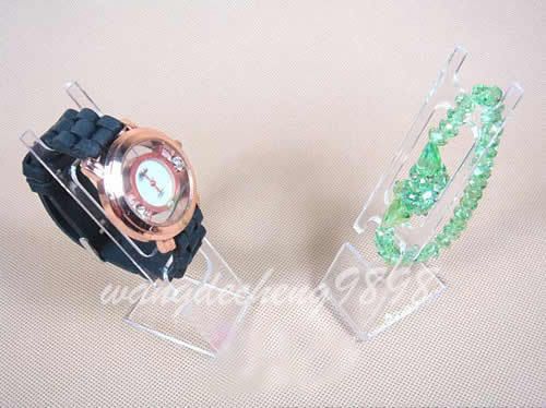 Convenient Clear Plastic Watch Jewelry Showcase Display Stand Holder Rack 20 PCS