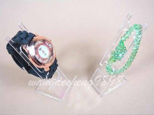 Convenient Clear Plastic Watch Jewelry Showcase Display Stand Holder Rack 20 PCS