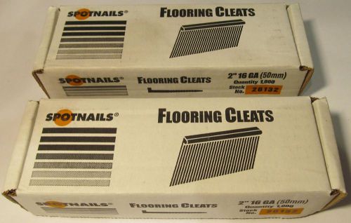 2 BOXES (2000) SPOTNAILS 23132 16-GAUGE 2&#034; (50mm) FLOORING L CLEATS/ NAILS