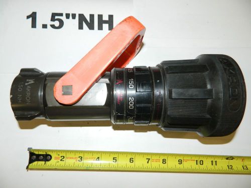 fire hose nozzle 1.5&#034; NH 200 gpm Akron Turbojet 1 1/2 inch NST 38mm style 1722