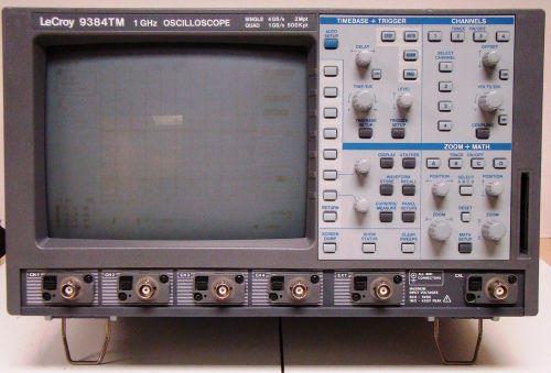 Lecroy 9384tm digital oscilloscope 1ghz single 4 gs/s 2mpt quad 1gs/s 500kpt for sale