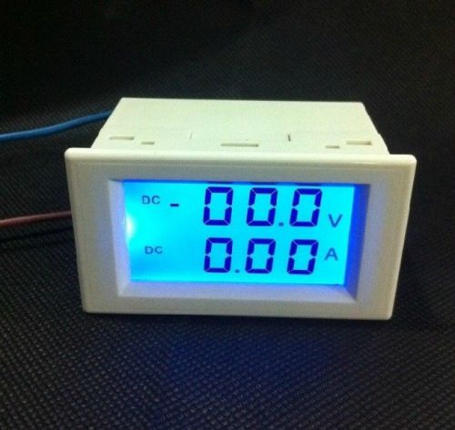 LCD Digital DC ammeter voltmeter Panel current meter gauge power supply:AC 220V