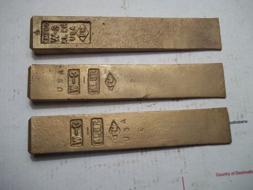 New 3pc set ampco brass wedges w-3 auto tools machinist mechanic berylco 196 65 for sale