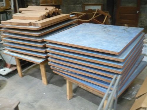 36 new matching tables with legs oak for sale