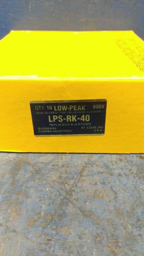 Bussman low-peak lps-rk-40 40amp 600v  current limiting fuse nib for sale