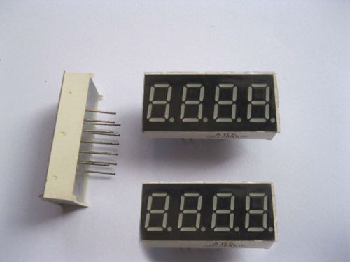 10 pcs Green LED Display Common Cathode Green 0.56&#034; 50.4x19mm 4 Digit 12-Pin
