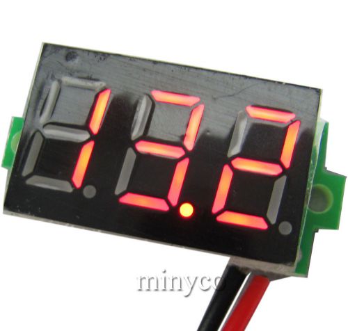 3 digits 0.36&#034; 3-30v 2-line red dc digital voltmeter voltage panel meter display for sale