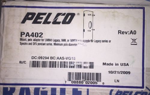 NEW PELCO PA-402 Pole Mount Adapter Kit CCTV Security Camera New In Box