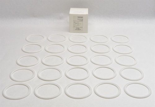 Lot 25 swagelok biopharm 40mpx-w-400 4in white silicone tri-clamp gasket seal for sale