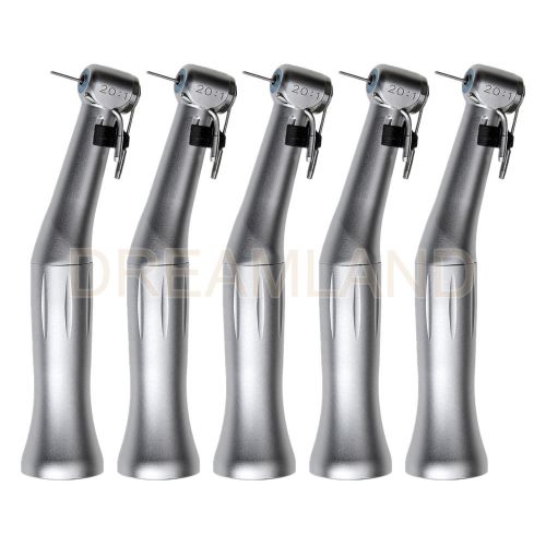 5x Dental Implant Low Speed Contra Angle Handpiece Reduction 20:1 Push Button