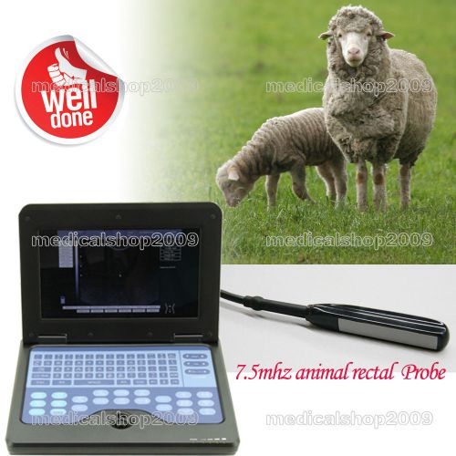 B-ultrasound machine veterinary ultrasound scanner+6.5mhz animal rectal probe
