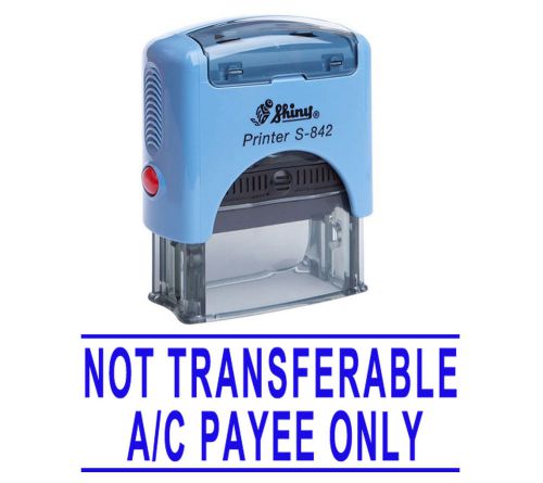 Shiny NOT TRANSFERABLE A/C PAYEE ONLY Office Stationary Self Inking Rubber Stamp