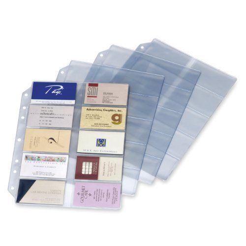 TOPS Cardinal Poly Business Card Refill Page, 10-Pack, (7860 000) New