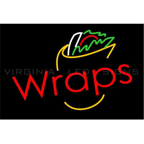 Wraps LED SIGN neon looking 30&#034;x20&#034; HIGH QUALITY VERY BRIGHT PIZZA