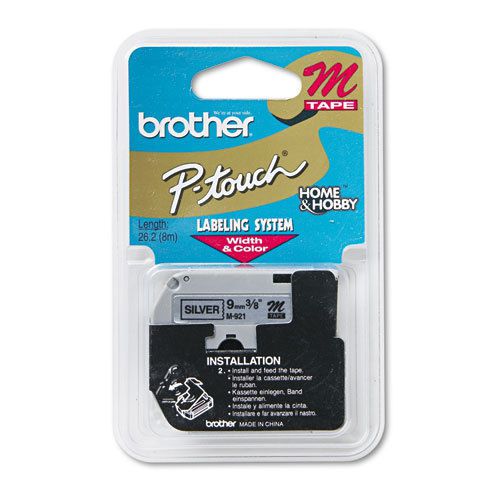 Brother P-Touch M Series Tape Cartridge Black/Silver