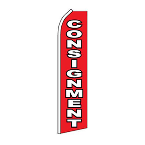 Consignment swooper feather flag 15&#039; sign banner made in the usa * for sale