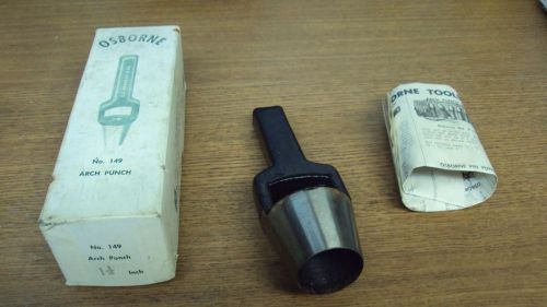 CS OSBORNE 1 7/16&#034; IN NEW HD ARCH PUNCH HOLE LEATHER GASKET CUTTER NO. 149  USA